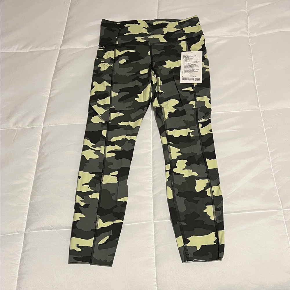 Lululemon Fast and Free HR Tight 25” Camouflage Leggings